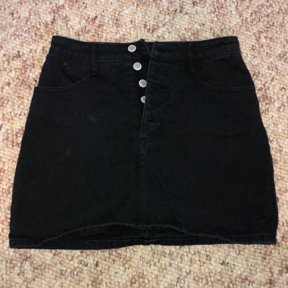 Black Jean Brandy Melville Skirt - Picture 4 of 7